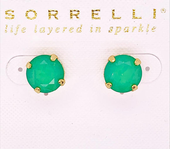 Round Crystal Stud Earring